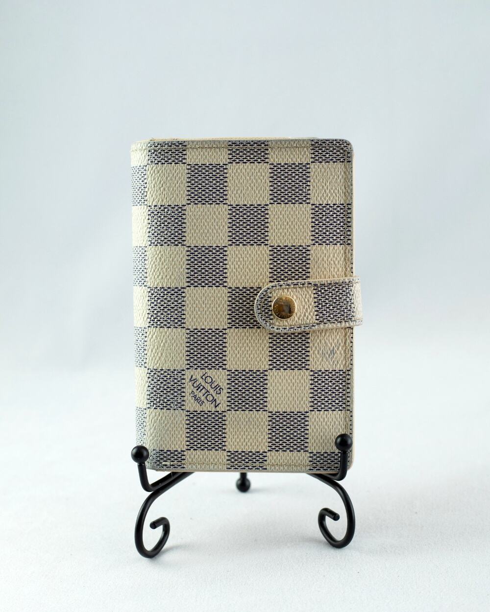 LOUIS VUITTON Damier Azur Portefeuille Viennois French Kisslock Wallet - MI1058